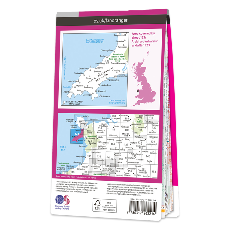 OS Landranger Map 123 - Lleyn Peninsula-1